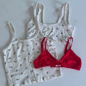 ARQ White and Red Bras